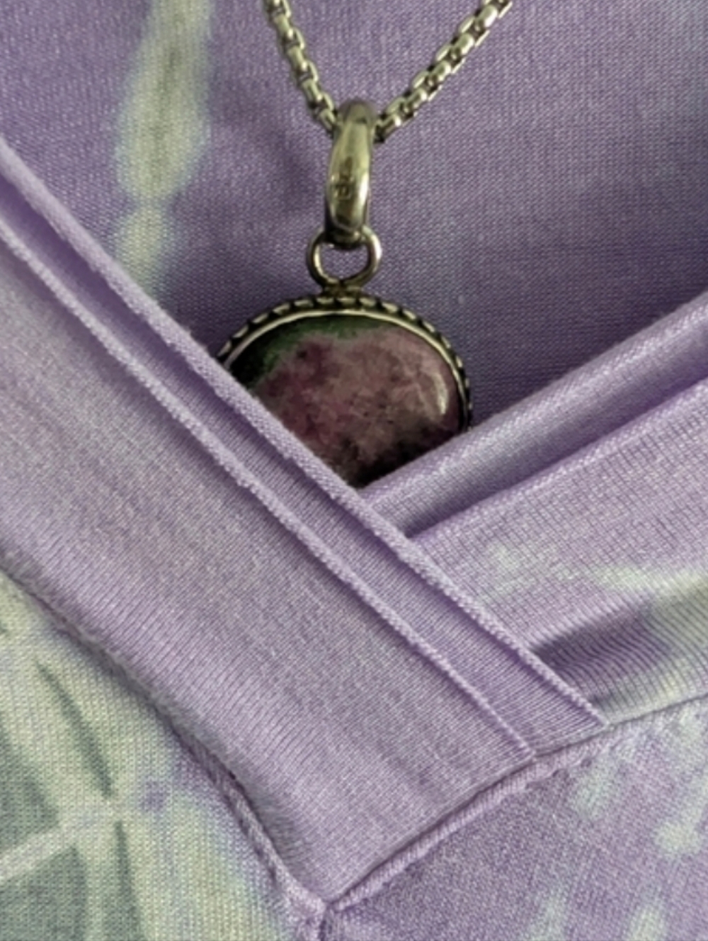 RayaSun Purple Lilac Crop Tie-Dye V-Neck Cap Sleeve Top Small Knit Top Festival - Picture 4 of 8